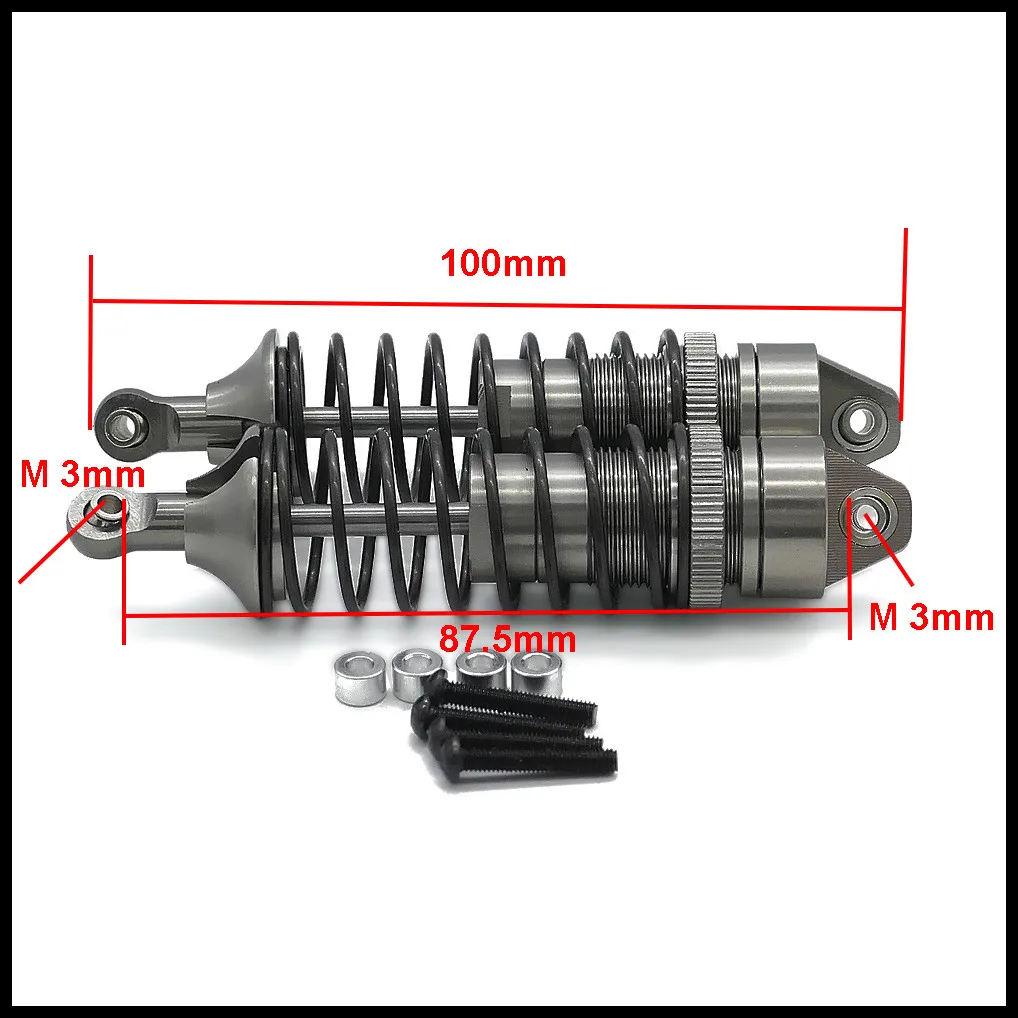 

RCAWD Full Alloy Front Oil Filled Type Shock Absorber Length Adjustable For RC Hobby Car 1/10 Traxxas Slash Upgrade Spare Parts