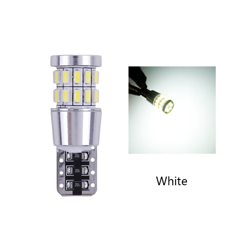 White 1 шт. CANBUS W5W WY5W светодиодный T10 светодиодный интерьер автомобиля свет 501 2825 192 168 30SMD Подсветка приборной панели Клин для лампы свет нет ошибок 12V 6000K - Испускаемый цвет: White