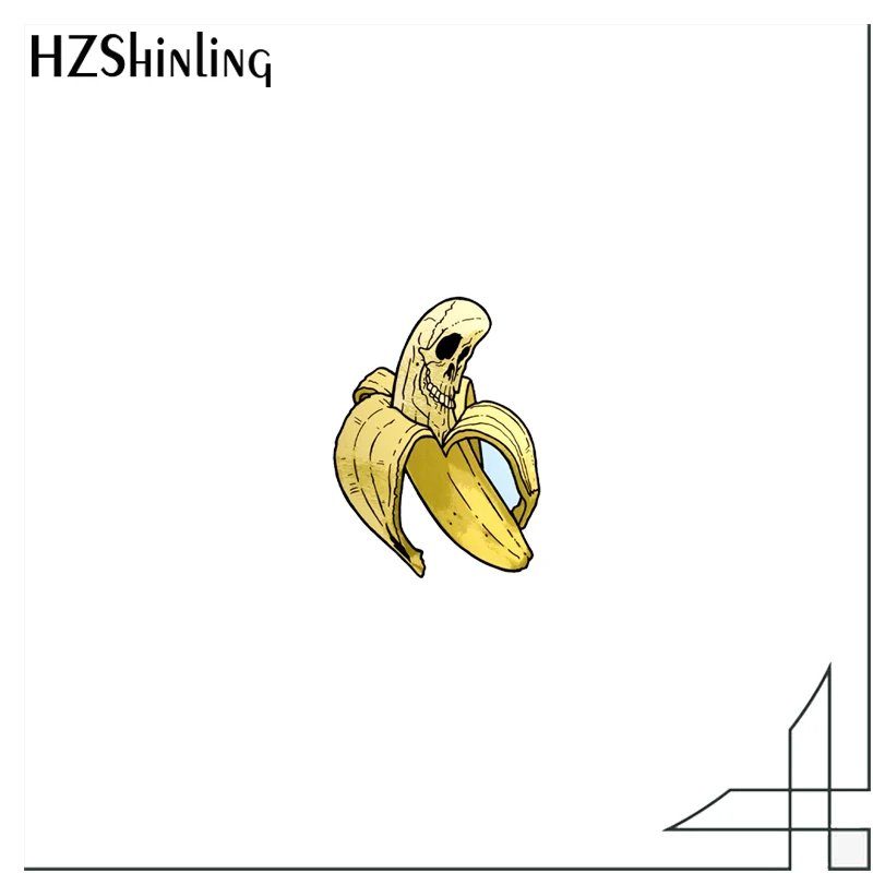 Забавный Банан акриловый значок штыря отворотом смолы эпоксидные украшения |