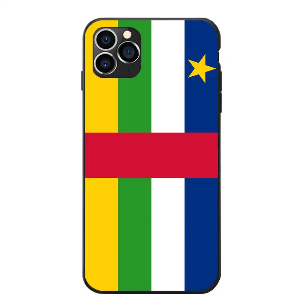 2020 чехлы для телефонов из мягкого ТПУ с флагом Центральной Африки iPhone 5 6 7 8 S XR X Plus