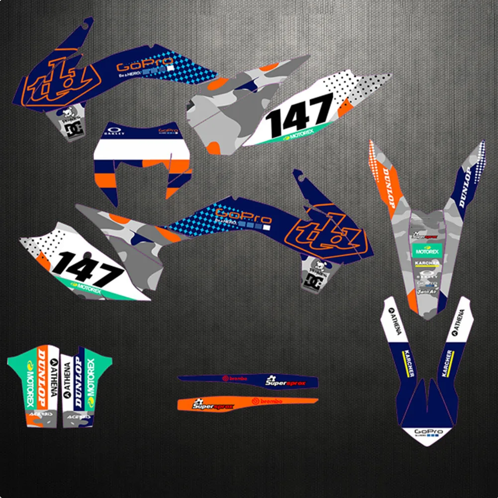 Графические фоны наклейки наборы для KTM EXC EXCF 2014 2015 2016 SX SXF 2013 150 200 250 300 350 450 |