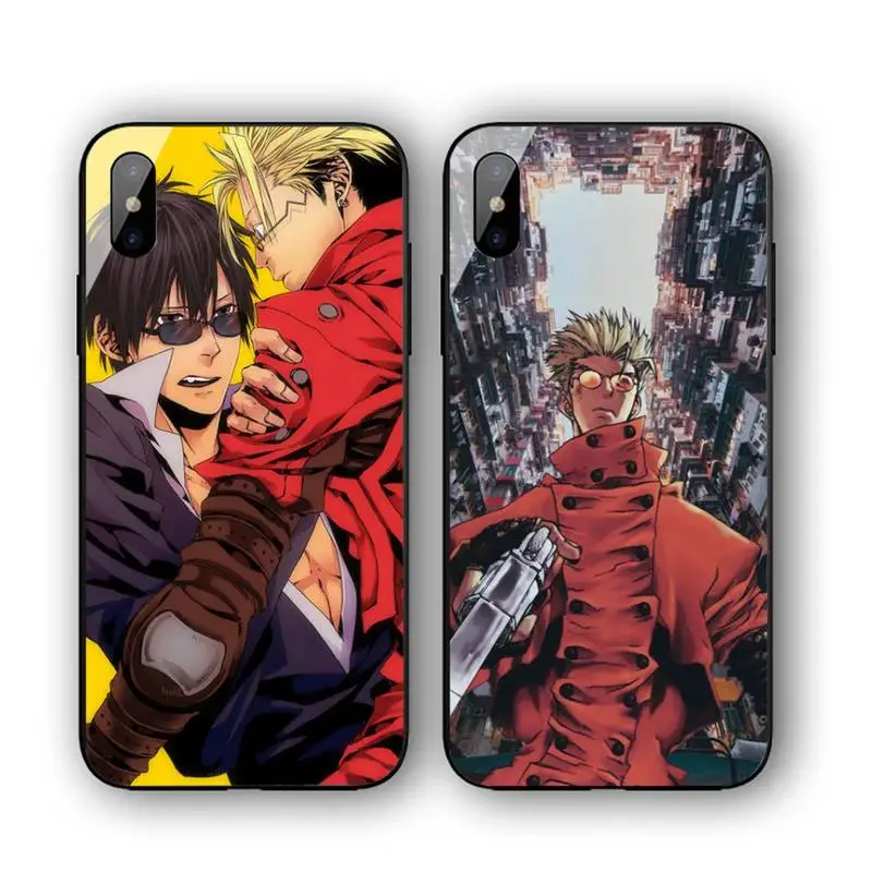 

TriGun Stampede Wolfwood Phone Cover Tempered Glass Phone Case for iphone 13 11pro MAX 8 7 6 6S Plus X XS MAX XR Fundas Capa