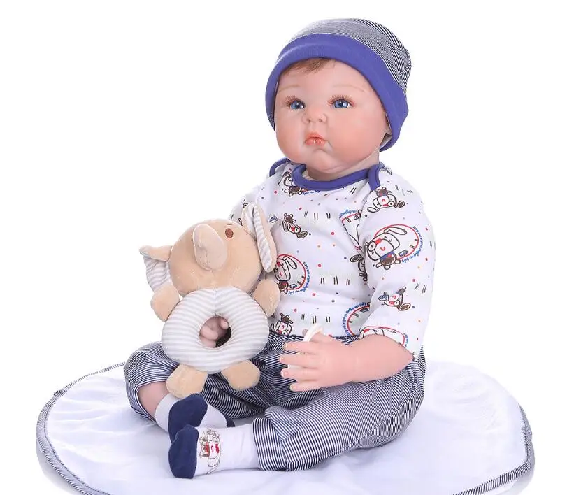 

New 55cm Silicone Baby Doll That Look Real Newborn Realistic Kids Bedtime Toys For Girl Toddler Child Birthday Christmas Gifts