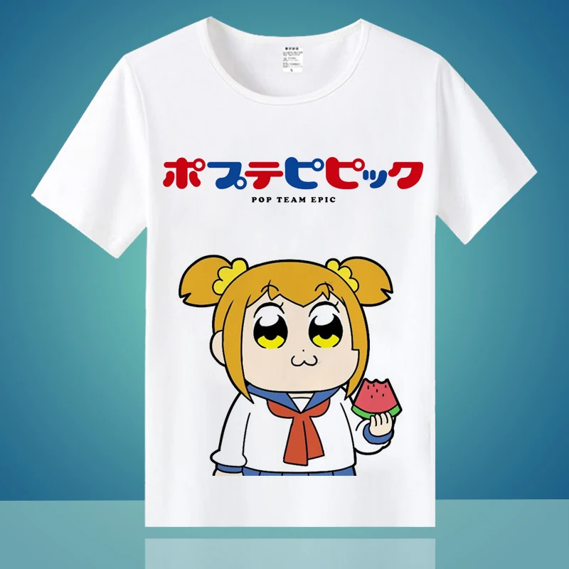 Футболка с надписью &quotPOP TEAM EPIC&quot для костюмированной вечеринки по японскому