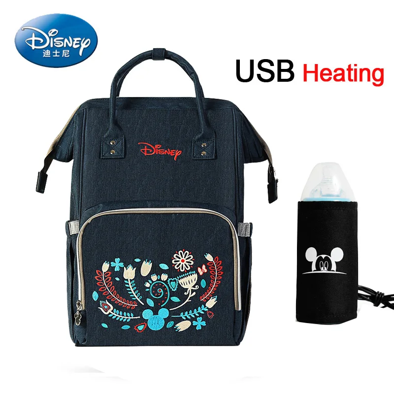 B140 Disney USB сумка для подгузников с подогревом для беременных подгузник рюкзак большой емкости для кормления дорожный Рюкзак Сохранение тепла - Цвет: B140