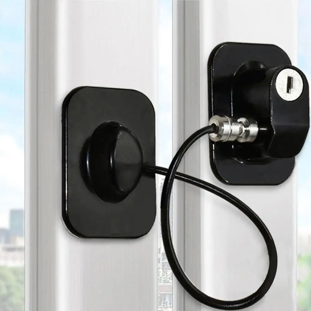 New Window Security Chain Lock With Key Multifunctional Cabinet Refrigerator Door Non Drilling Guard for Baby | Мать и ребенок