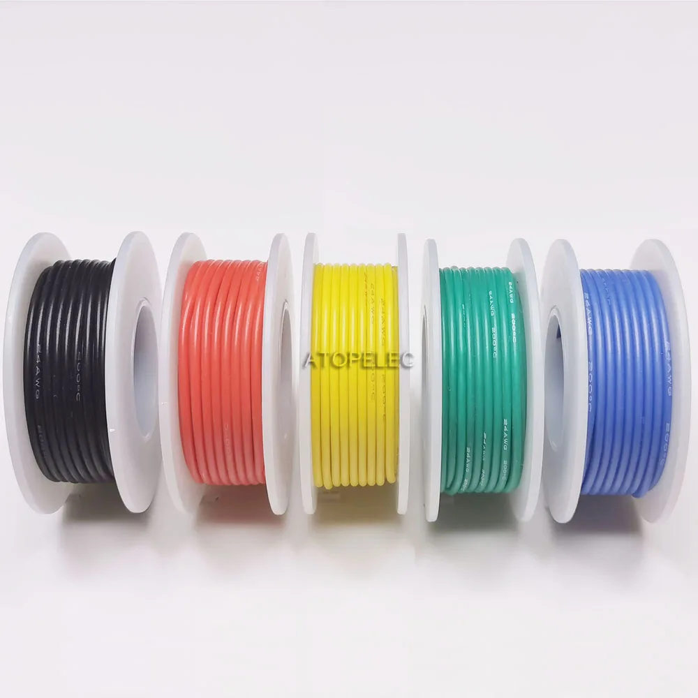 5 рулонов в коробке гибкий силиконовый провод из луженой меди супер мягкий