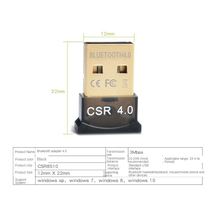 USB адаптер Bluetooth 5 0 для компьютера 4 ПК приемник передатчик Bluetooth|Кабели адаптеры и