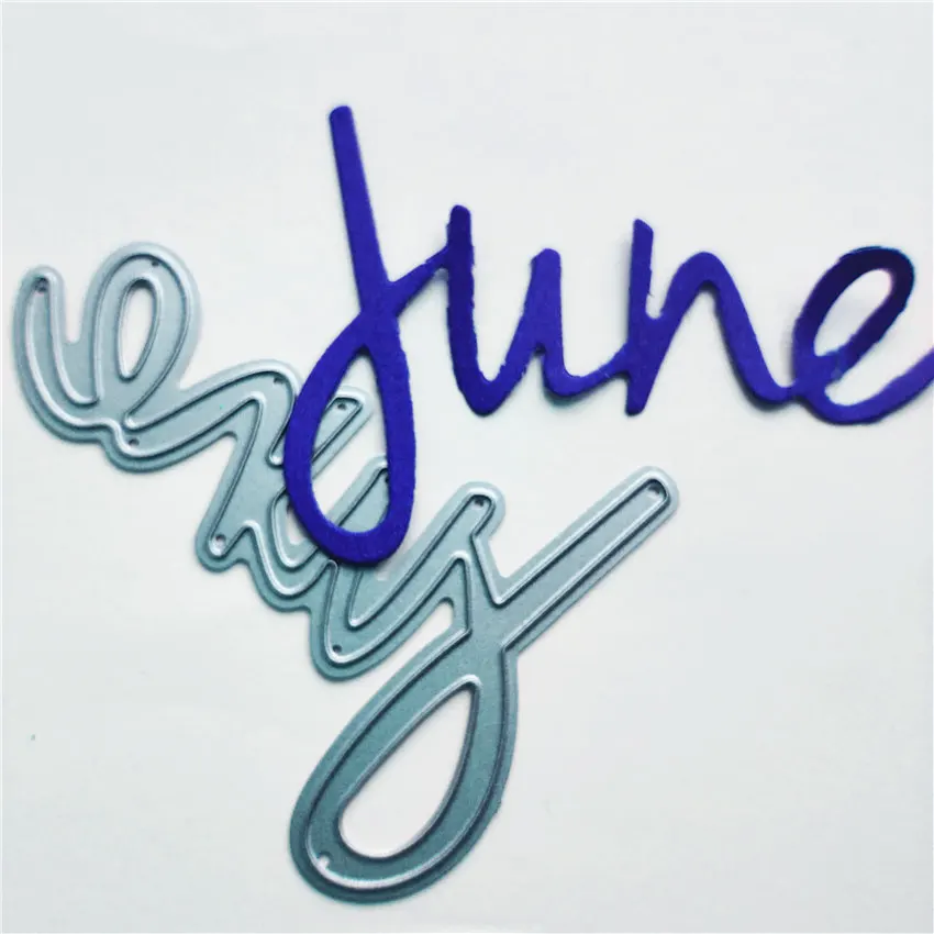 Текст июня ремесло металла трафарет прессформы резки украшения скрапбукинга