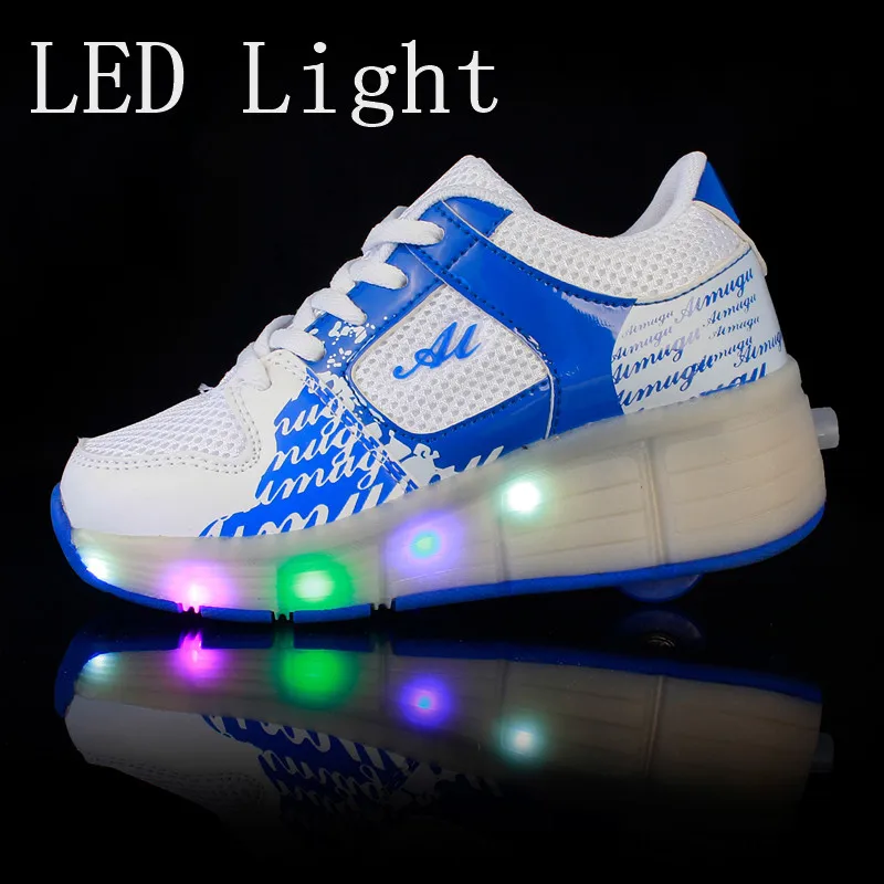 

New Black Cheap Child Fashion Girls Boys LED Light Roller Skate Shoes For Children Kids Sneakers With Wheels One wheels