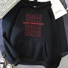 Женская толстовка с капюшоном Louis Tomlinson, свитшот с надписью и графическим принтом, уличная одежда в стиле Харадзюку, Прямая поставка