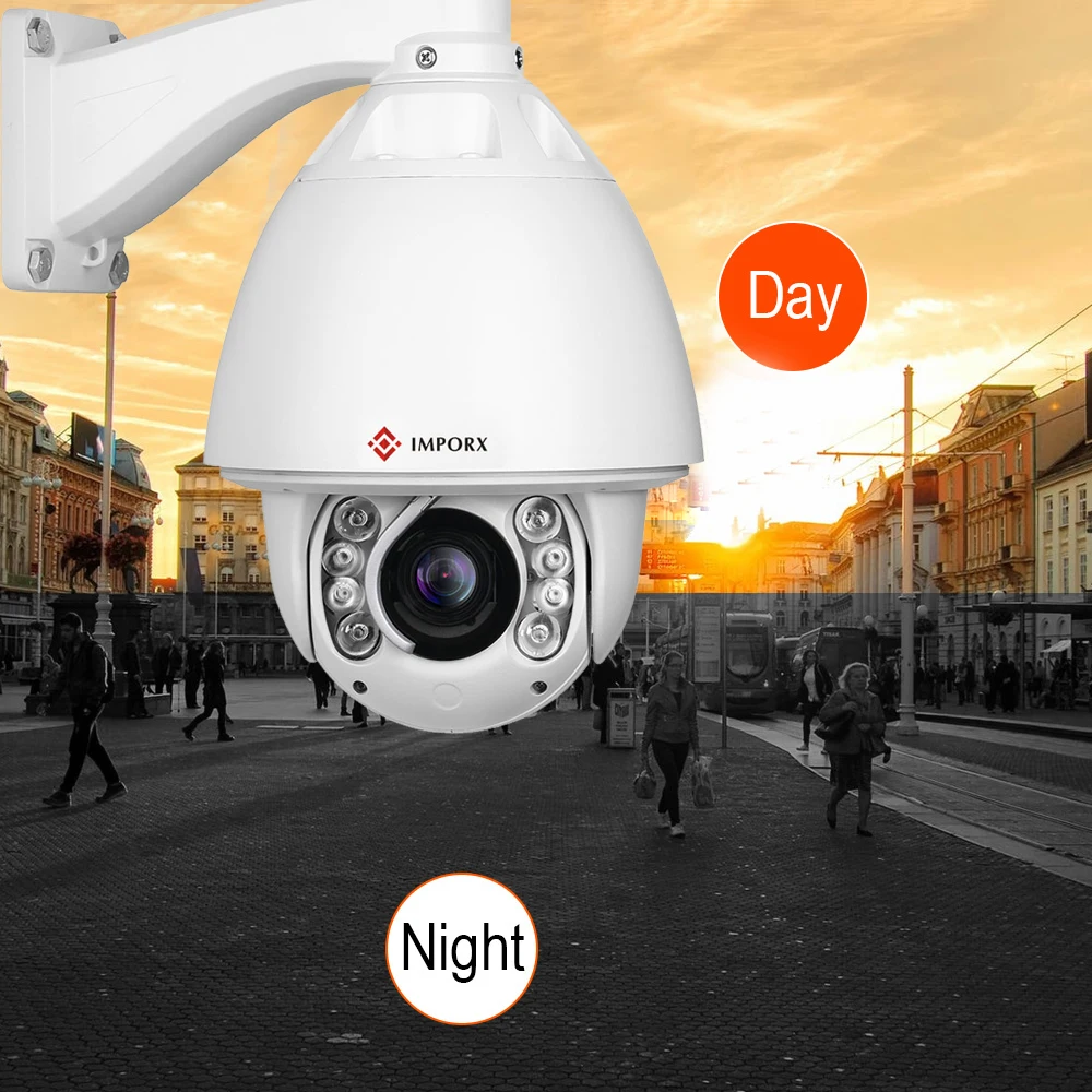 IMPORX 2MP WiFi автоматическое отслеживание POE IP камера Открытый 30X зум ИК 300 м аудио Onvif