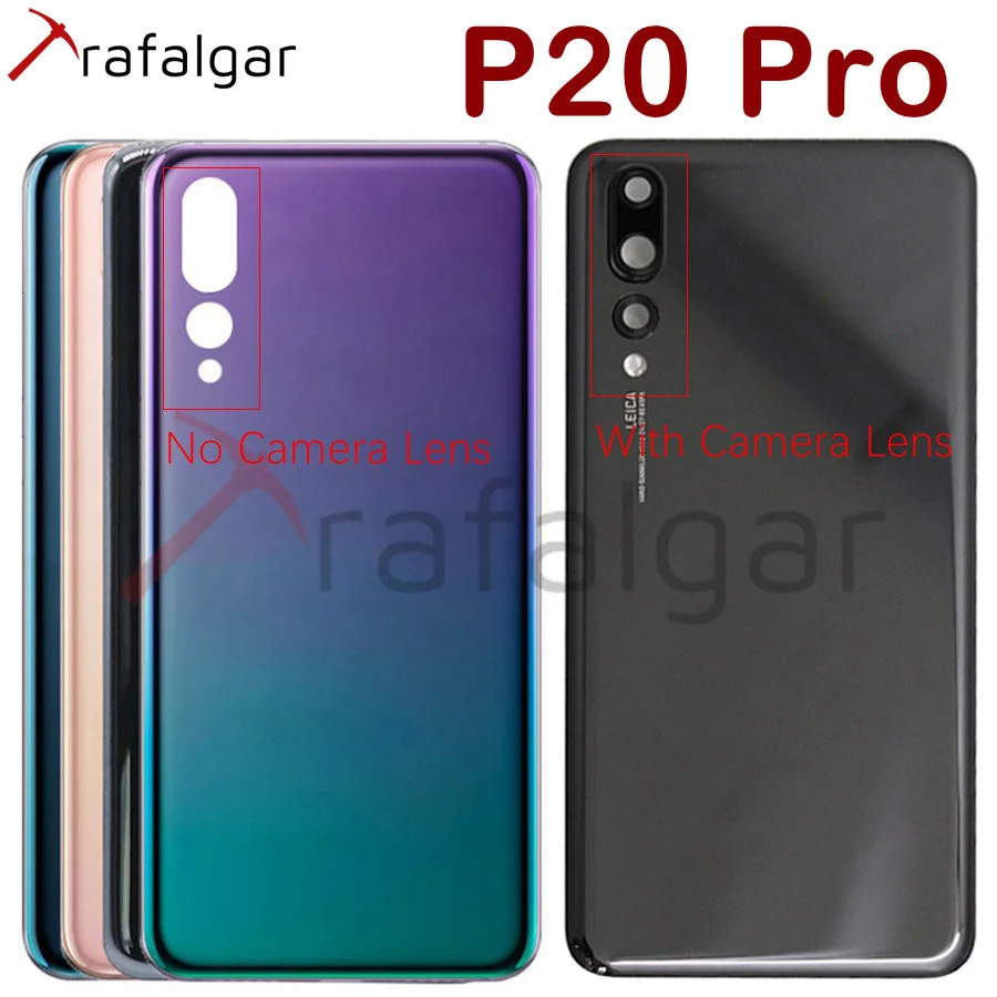 Для huawei P20 Pro Задняя стеклянная крышка батареи задняя дверь Корпус чехол панель для huawei P20 Pro Задняя стеклянная крышка с объективом камеры