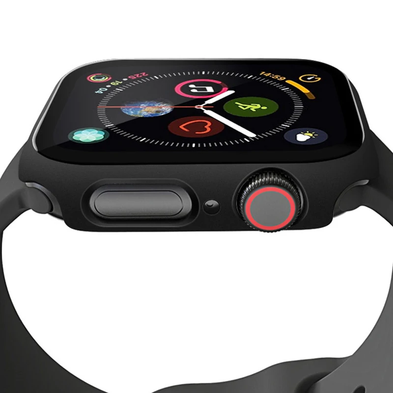Защитный чехол на весь экран Матовый Жесткий для Apple Watch 6/SE/5/4/3/360 защитная пленка