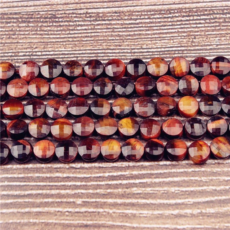 Lanli ювелирные изделия натуральный драгоценный камень красный тигровый глаз кекс