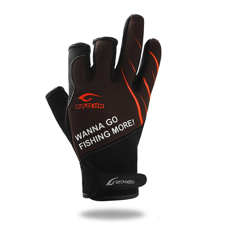 Autumn Winter Men Women Fishing Glove Windbreak Warm Outdoor Three Finger Cut Gloves | Спорт и развлечения