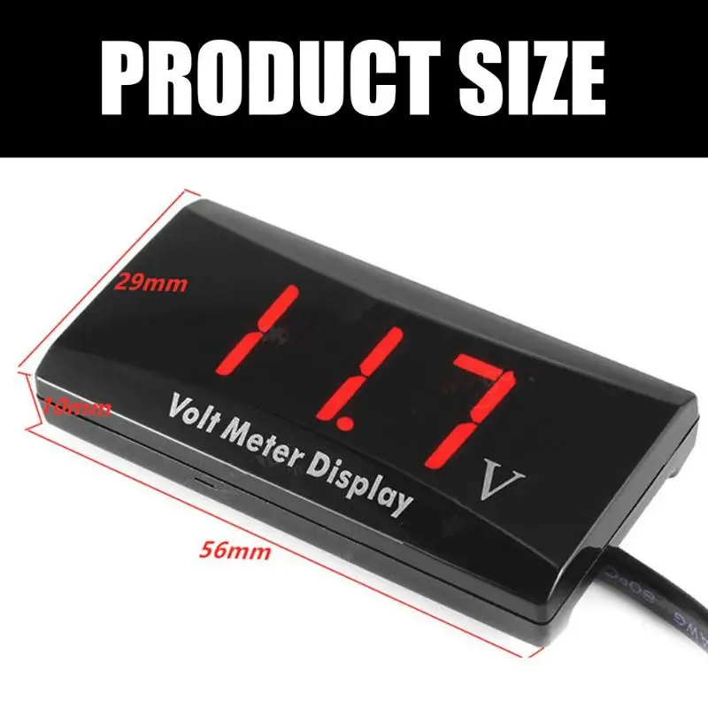 Многофункциональный 12 В светодиодный вольтметр Стабильная производительность