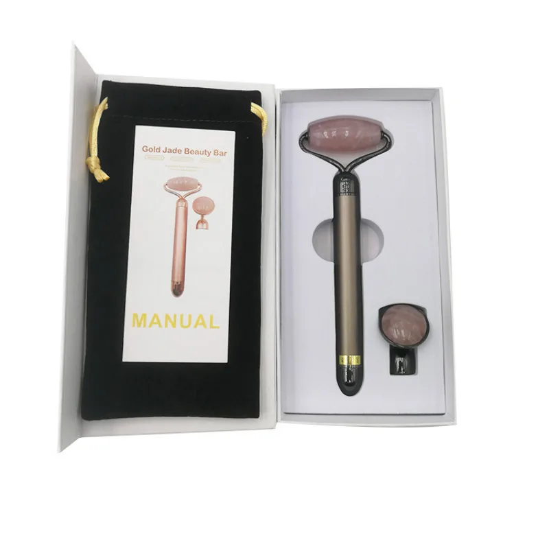 Нефритовый электронный вибрирующий массажер для лица похудения против морщин