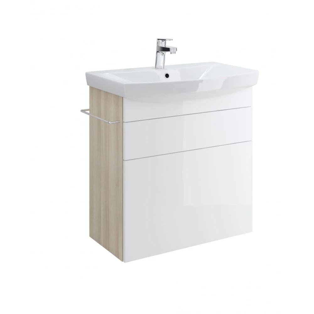 Тумба под раковину Cersanit SMART 70 ясень белый|Столики с раковиной для ванны| |