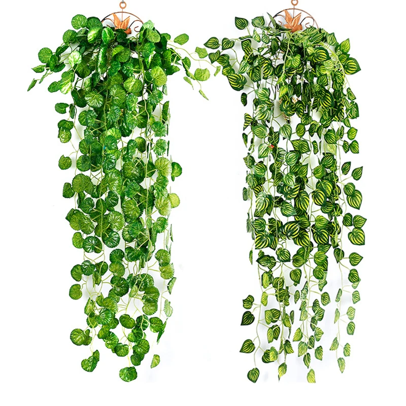 Искусственные зеленые листья лоза для свадьбы вечеринки семейного сада