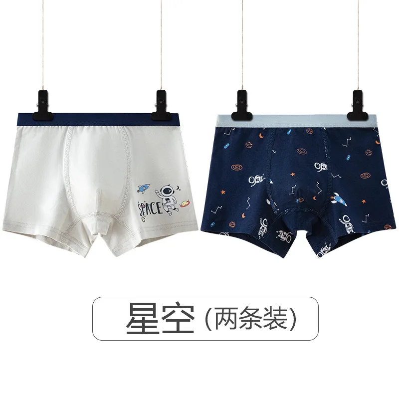 2 шт./упаковка хлопковые трусы для мальчиков |