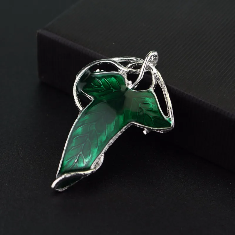 Elven Leaf Brooch Pin Green Lorien Combined Arwen Evenstar Cape Enamel Brooches Jewelry Christmas Gifts images - 3