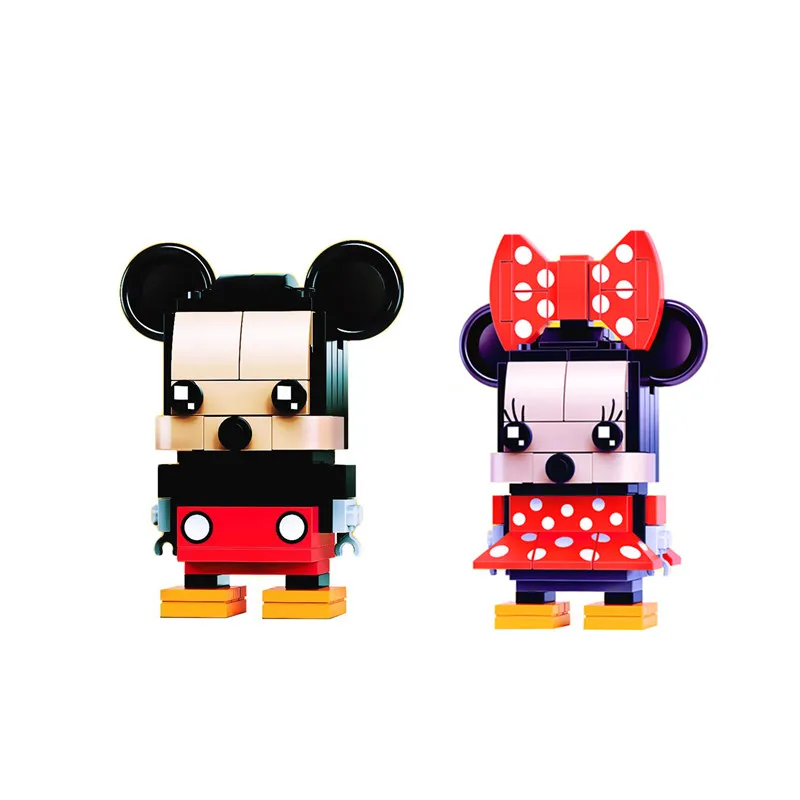 Brickheadz мини супер герой фигурки Микки DC Justice Marvel brick Heads Железный человек паук Строительные блоки детские игрушки - Цвет: Фиолетовый