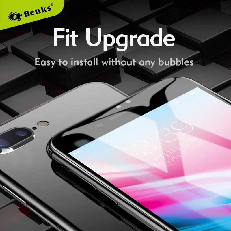 Benks 3D изогнутое закаленное стекло AGC HD полноэкранная защита для iPhone 8 7 plus SE 2