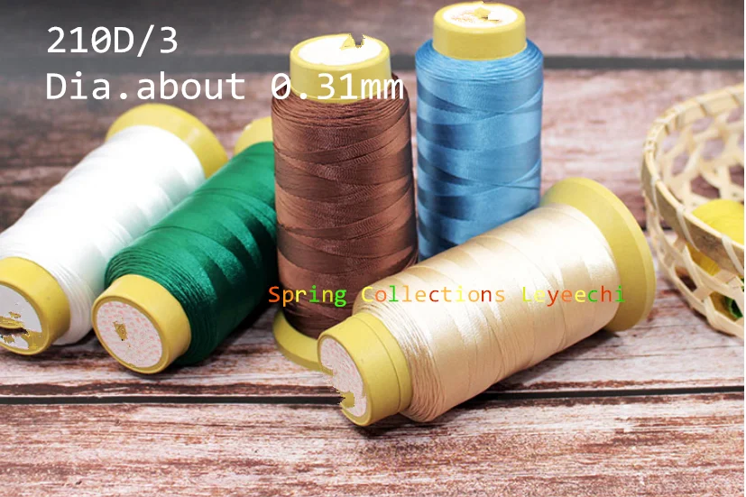 3 шт. 210D/3 высокопрочные плетеные нейлоновые Прошитые нитки 3000 ярдов для обивки