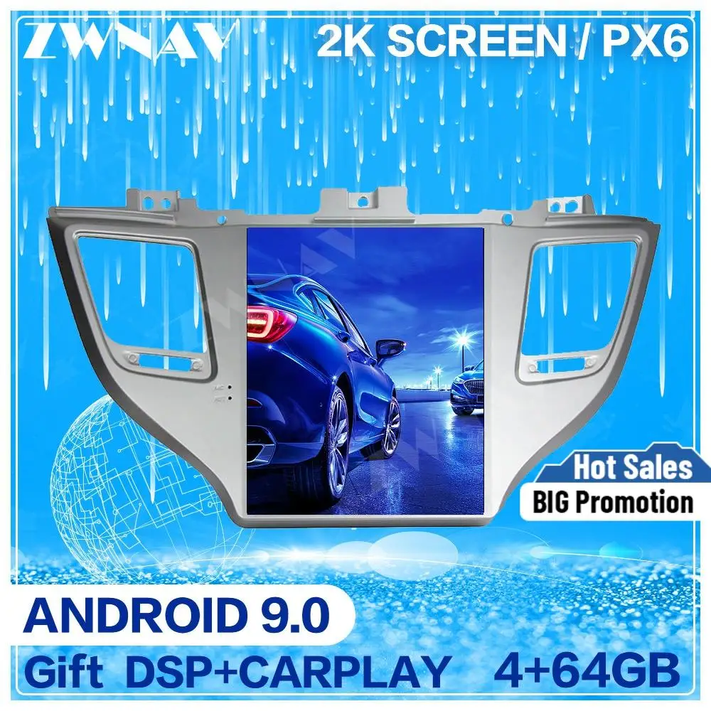 

Tesla screen Android 9 Car Multimedia Player For HYundai IX35 Tuscon 2016-2018 car BT GPS Navi Auto audio radio stereo head unit