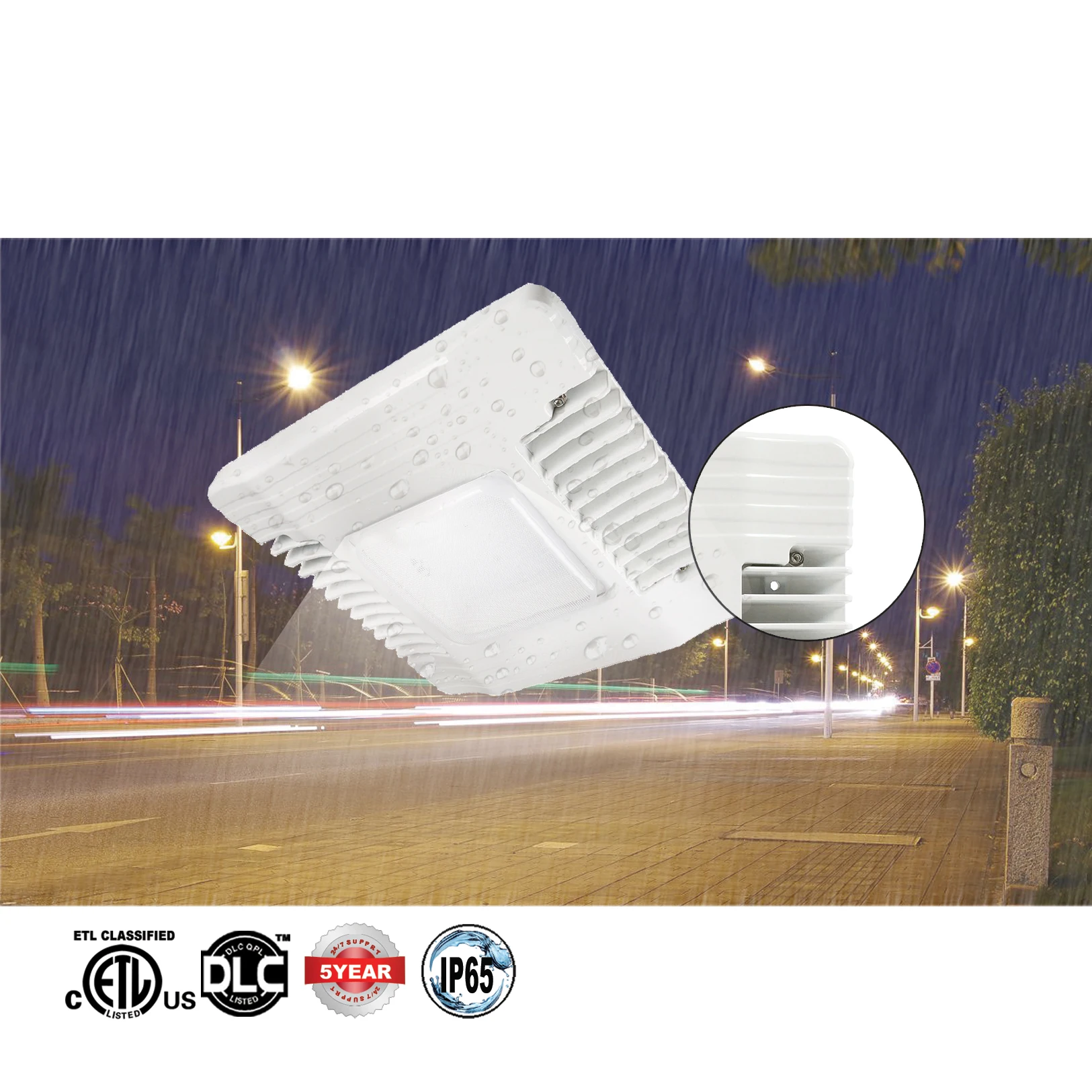 Светодиодный светильник для АЗС 5 шт. 150 Вт высокая яркость наружный с навесом ETL и