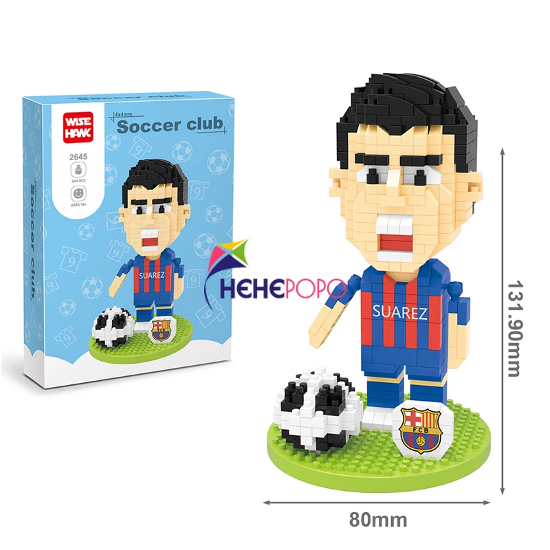 

Soccer Player Star Diamond Building Blocks Assembled Football Player Bricks Figure Toy
