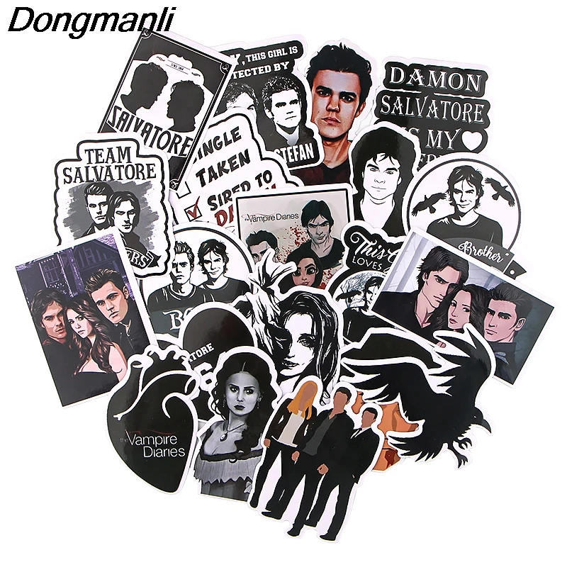K1264 Dongmanli 20 шт./компл. Дневники вампира ТВ шоу DIY граффити скейтборд ноутбук значок