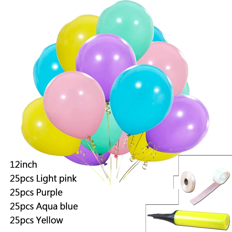 12in Colorful Latex balloons decoration for New year party include latex balloon have many colors | Дом и сад