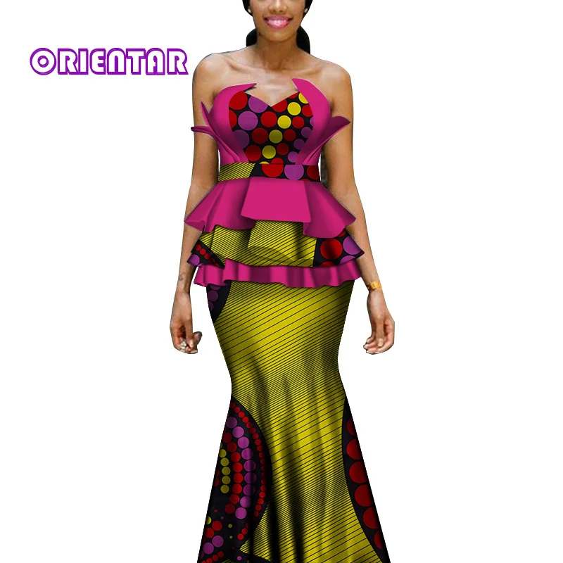 Комплект одежды из 2 предметов в африканском стиле для женщин длинные юбки и топы