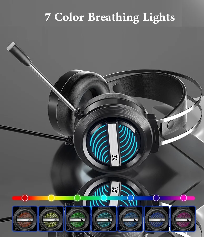 Гарнитура 7 1 с распознаванием звука проводные Игровые наушники чувствительным