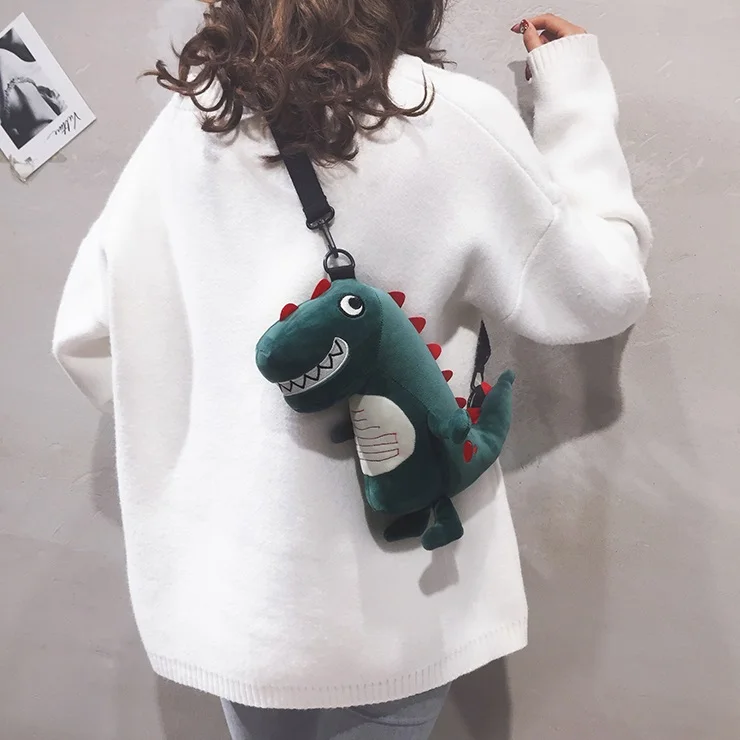

2020 new women handbags, casual dinosaur cartoon bag, trend korean version messenger bag, fashion woman shoulder bags.
