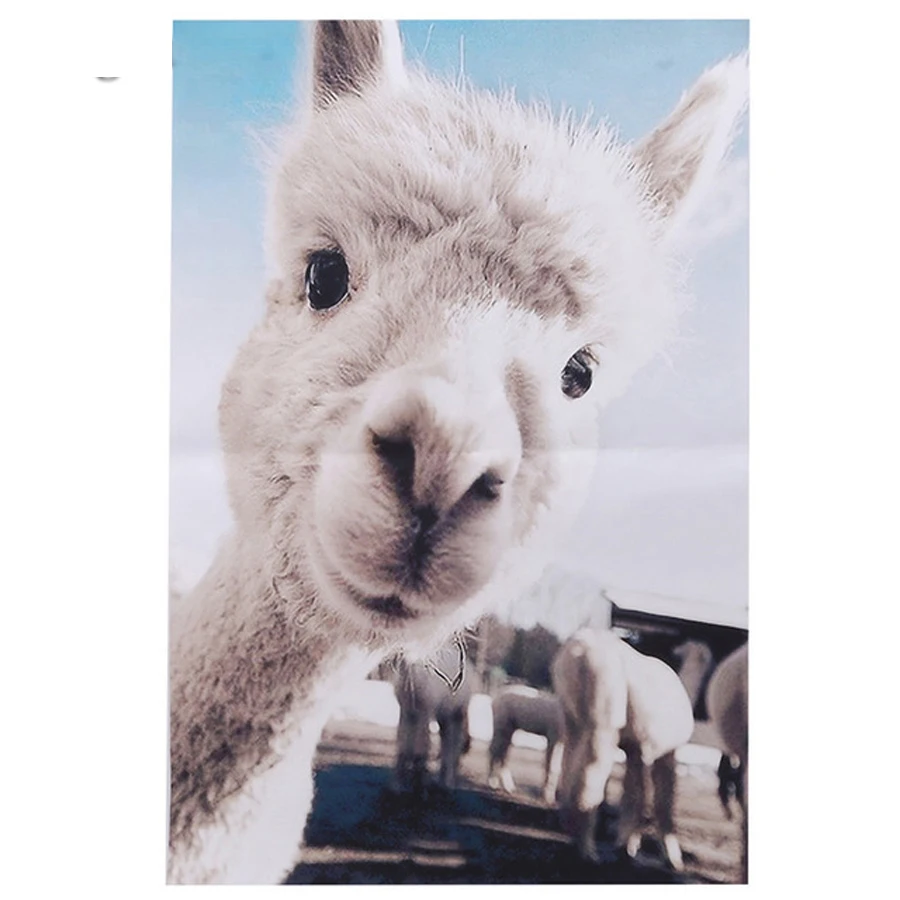 Алмазная живопись своими руками декоративная картина животные Alpaca 3D вышивка