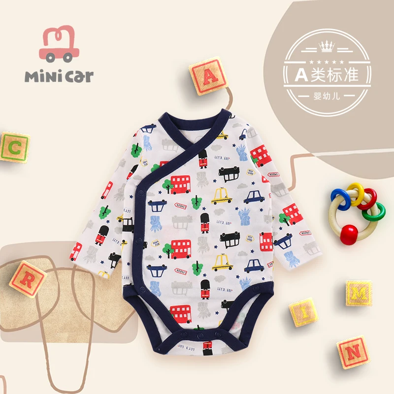 

Newborn baby one piece suit male baby spring and autumn cotton bag fart garment long sleeve hip suit cartoon