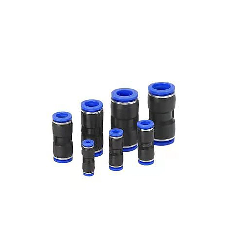 

10PCS PU Air Fittings PU4 PU6 PU8 PU10 PU12 Water Pipe Connector 4-16mm Plastic Hose Quick Couplings Pneumatic Fittings