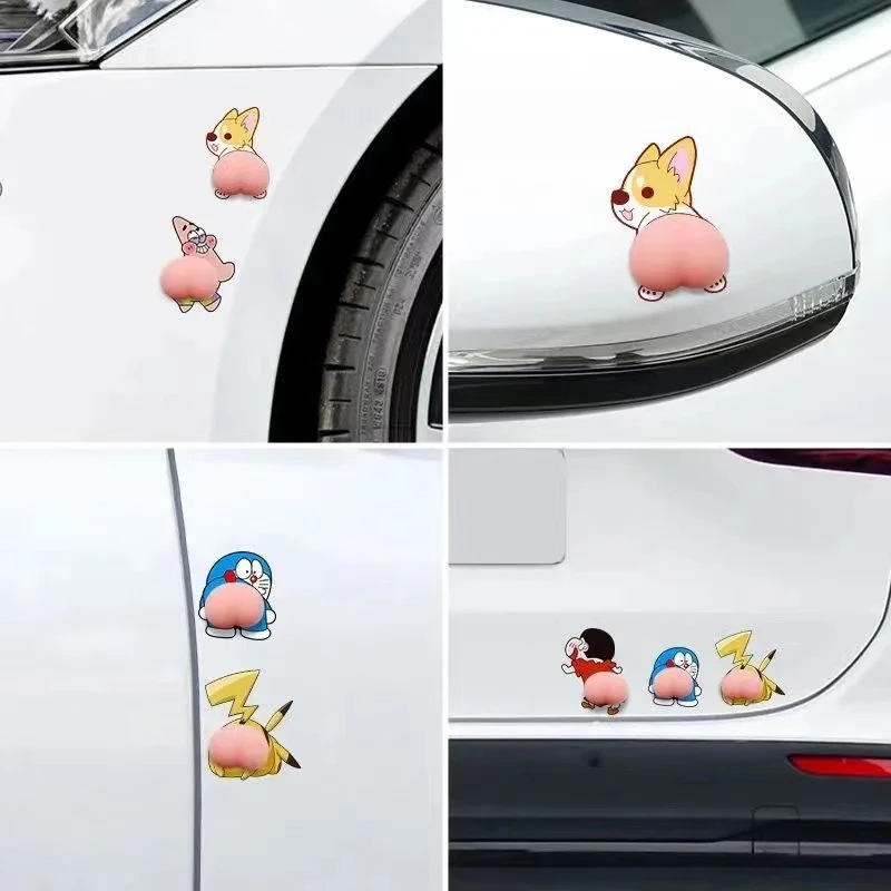 

Mobile Phone case, Car door anti-collision tape, cute butt scratch protection sticker, cartoon car sticker 1pcs 2pcs 4pcs