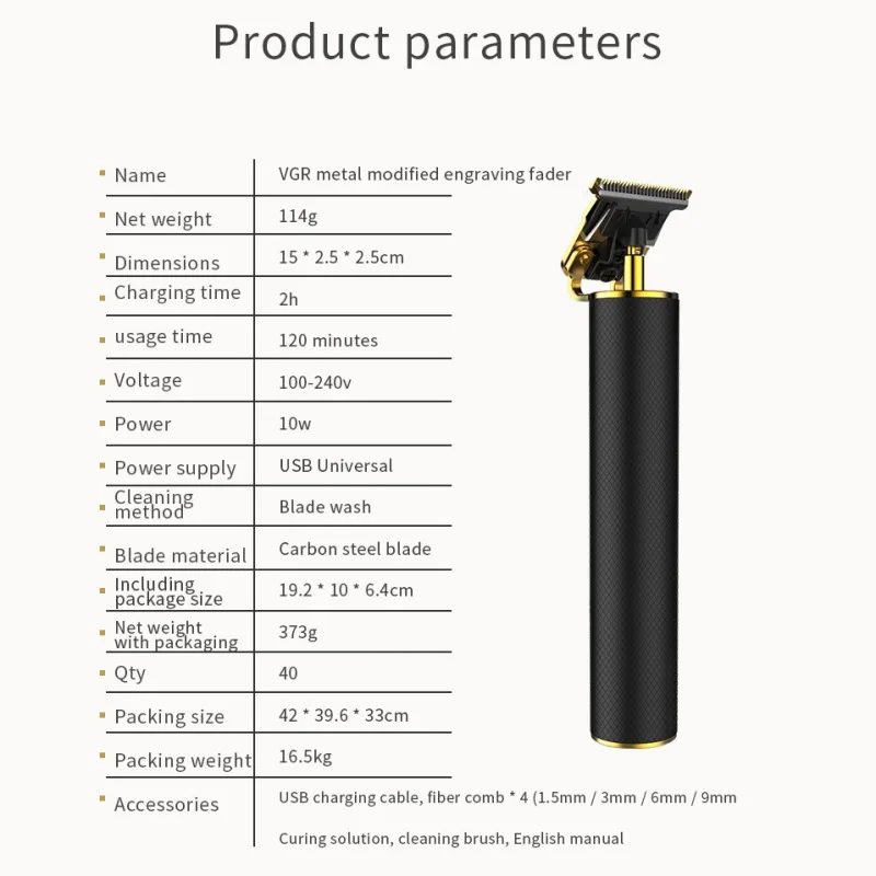 

Professional Hair Clippers USB Rechargeable Haircut Sculpture Cutter Rechargeable Razor Trimmer Cordless Edge For Men