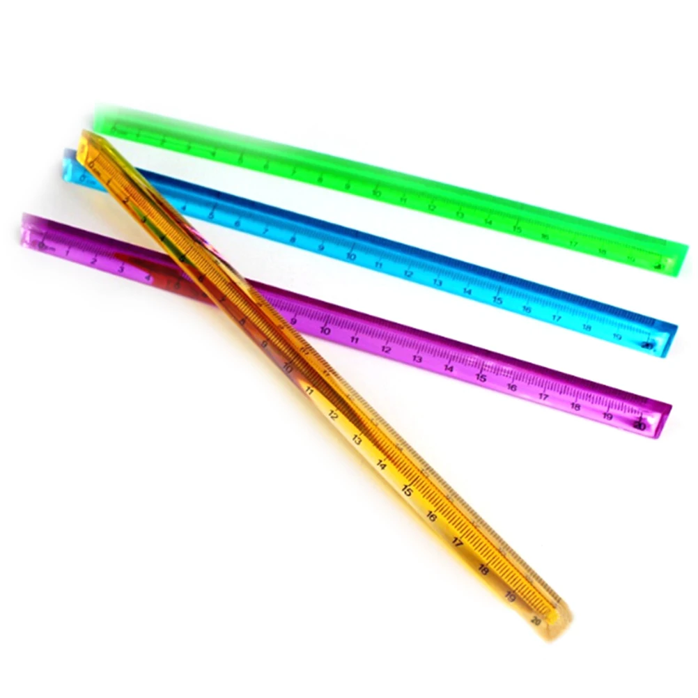 

Colorful 20cm triangular scale ruler Synthetic Quartz scale Measuring Ruler Tools high quality