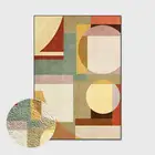 Современный ковер с геометрическим принтом, ковер для гостиной, спальни, кухни, прикроватный диван, ковры, нескользящий ковер, домашний декор, напольный коврик, дверной коврик