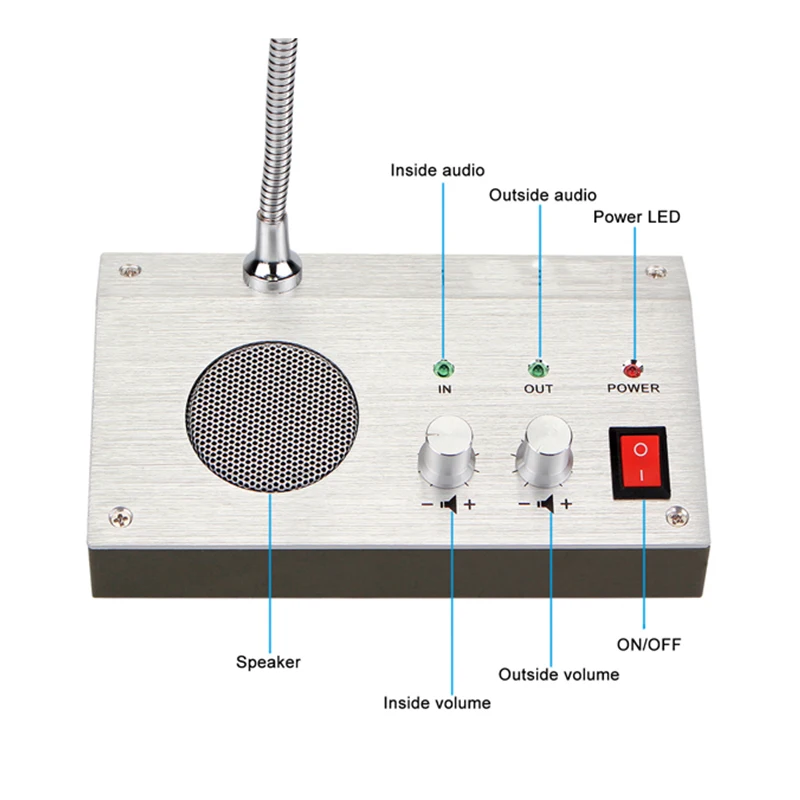 Двусторонний оконный счетчик Интерком внутренняя телефонная связь динамик для