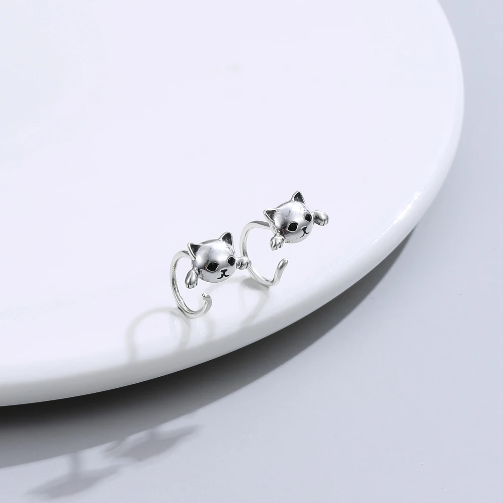 

CFK 925 Sterling Zilver Minimalistische Leuke Staart Stud Oorbellen Voor Vrouwen Animal Anniversary Fijne Sieraden Raden Nieuwe