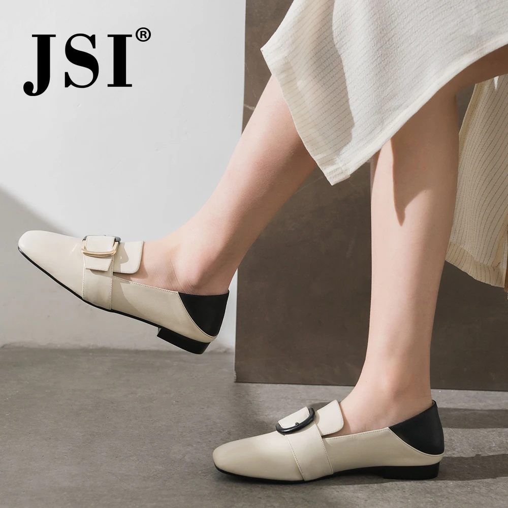 JSI/Женская обувь Женские туфли из натуральной кожи на квадратном каблуке без