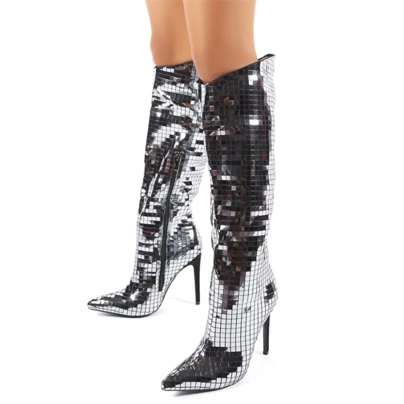 

New pattern Calf boots Women's boots Fashion boots Superior quality shoes woman 12cm high heel Women's Boots 3-11 12 BBZAI