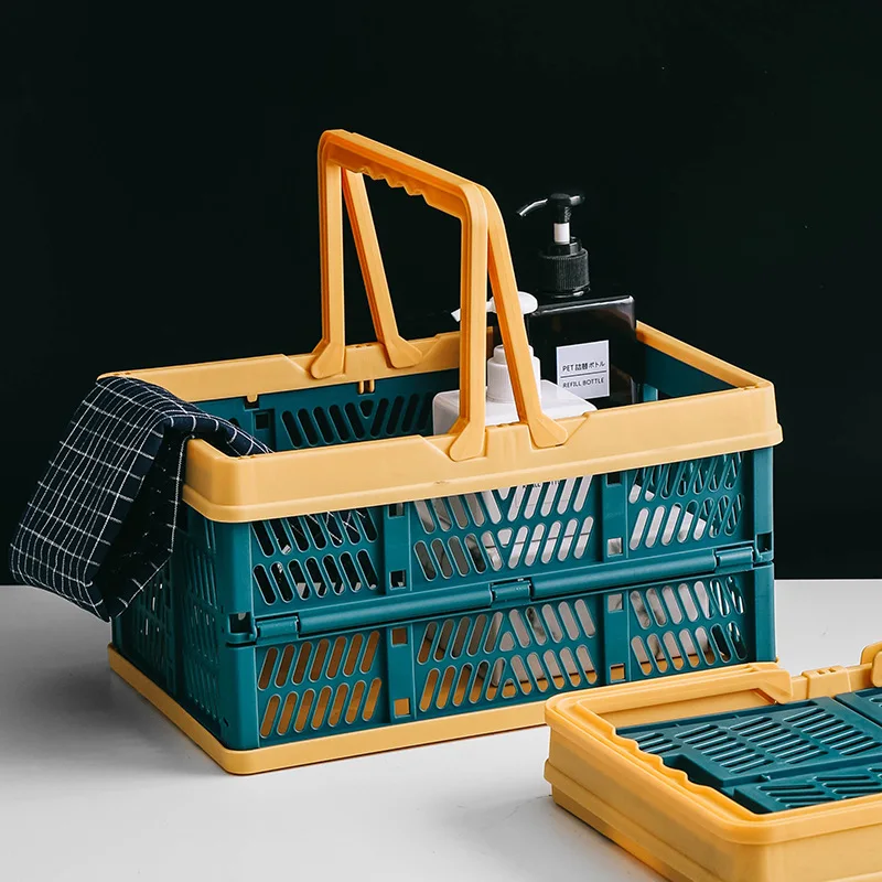 Многофункциональная складная корзина для хранения еды закуски покупок PP большая