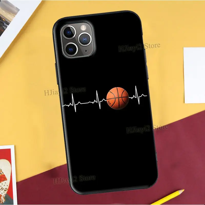 Баскетбольный чехол с сердцебиением для iPhone 12 Pro Max 13 mini 11 XS XR X 7 8 Plus SE 2020 - купить по